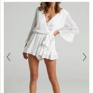 Showpo Sunday Breeze Playsuit in white